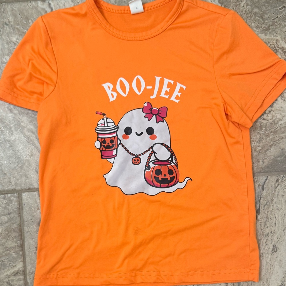 Like New Size 6 Shein Orange Boo-Jee Kids T-Shirt